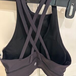 Black Lululemon High neck bra size 4